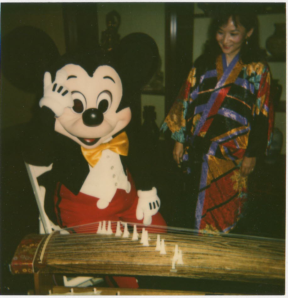 Shirley with Mickey Mouse